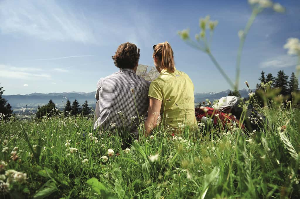 Wandertrilogie Allgäu - Ausruhen und Aussicht in der Allgäuer Landschaft genießen